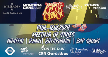 meeting of styles 2024 . Graffiti Event Brückenkopf Mainz-Kastel 14. bis 16. Juni 2024