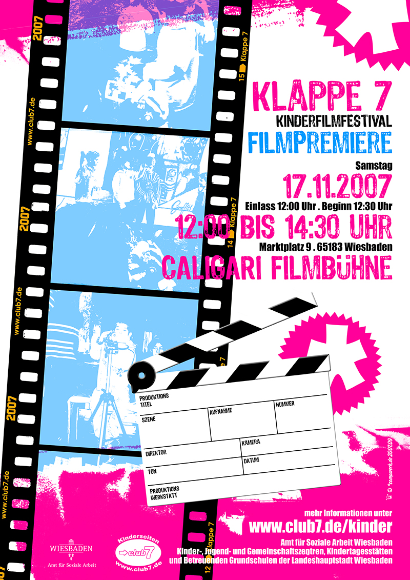 Klappe 7 . 2007 . Kinderfilmfestival . Caligari FilmBÃ¼hne . Kino . Wiesbaden . 17. November 2007 . Wiesbaden